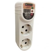 تصویر محافظ برق نمودار کنترل مدل M126 ارت دار ۲ خانه 