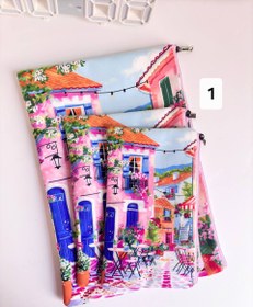 تصویر ست جامدادی ،کیف لوازم آرایش و کاور برگهA4 