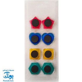 تصویر دکمه مگنتی آهنربایی مغناطیسی طرحدار فانتزی 8 عددی 