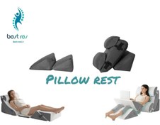 تصویر بالش و بالش ارگونومی مدل pillow rest - کرمی روشن pillow rest