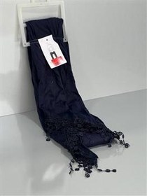 تصویر شال مجلسی سرمه ای 