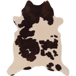 تصویر فرش سه بعدی زرباف طرح پوست گاو شکلاتی 