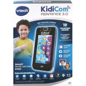تصویر موبایل هوشمند مشکی کودک مدل Vtech - Kidi Com - Black Advance 3.0_اسباب بازی 