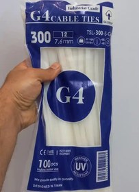 تصویر بست کمربندی پلاستیکی با طول 30سانتیمتر عرض 7.6 میلیمتر G4 cable tie