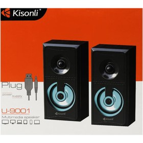 تصویر اسپیکر ۲ تکه Kisonli U-9001 Kisonli U-9001 Desktop Wired Speaker