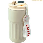 تصویر تراول ماگ دماسنج دار طرح کافی تراول ماگ دماسنج دار طرح کافی