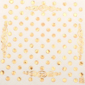 تصویر دستمال کاغذی طرح خال های طلایی 