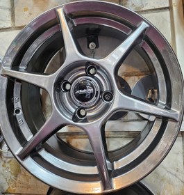 تصویر رینگ اسپرت سایز ۱۵ (۴×۱۰۸) دودی(پژو،سمند،دنا) Sport wheel size 15" (4×108) HB