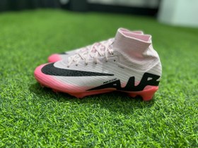 تصویر کفش فوتبال نایک ایرزوم ویپور 15مرکوریال سوپرفلای۹ صورتی nike airzoom vapor15 superfly9 nike airzoom superfy9