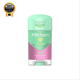 تصویر دئودورانت ژلی ضد تعریق زنانه 48 ساعته مدل Mitchum Deodorant Gel Powder Fresh For Women 63g