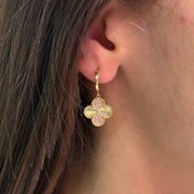 تصویر گوشواره طلا ونکلیف تراش 401 