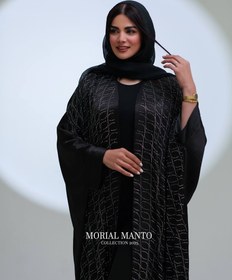 تصویر مانتو عبایی مشکی لوسیا 