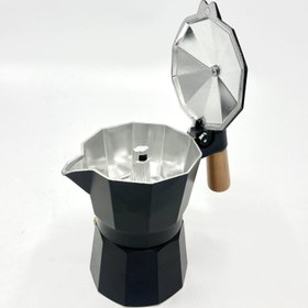 تصویر اسپرسو 3 کاپ دسته چوبی 1385 