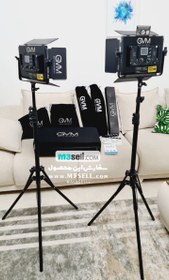 تصویر نور سینمایی حرفه ای GVM مدل GVM 800D RGB Led Video Light Kit 