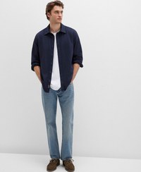 تصویر پیراهن مردانه آبی سرمه ای ماوی | p00001862 Mavi 