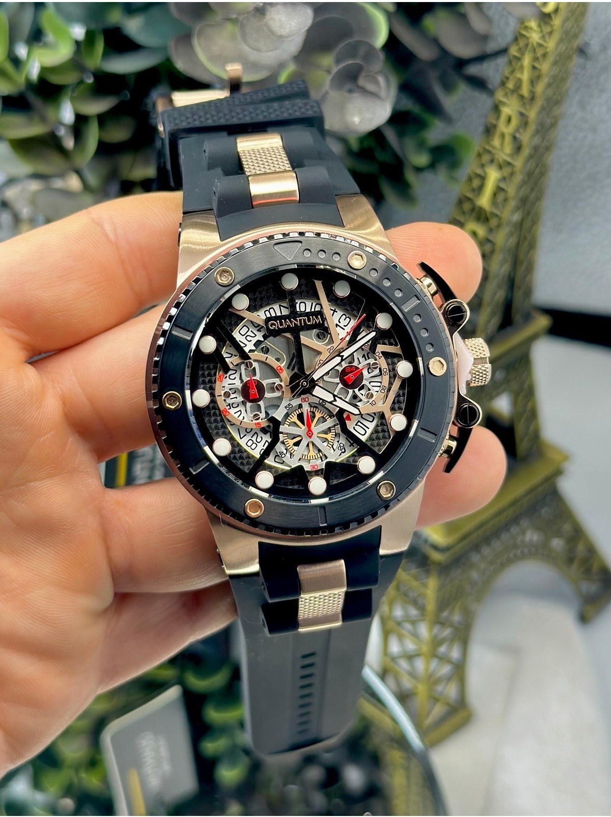 خرید و قیمت Quantum عملکرد فعال کوارتز تقویم شیک 10ATM ضد آب 45 میلی متر  مچی مردان | ترب