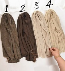 تصویر شال پائیزه پلیسه دور ریشه/شال برشکا پاییزه 