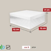 تصویر جعبه کیک تولد 25 * 25 درب سفید (فروش کیلویی) 