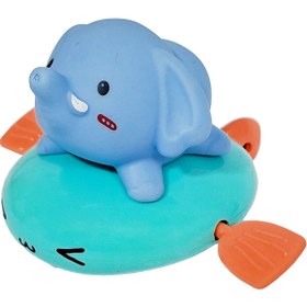 تصویر اسباب بازی حمام فیل قایق سوار کد 9003 