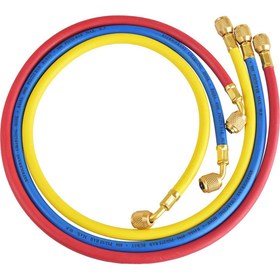 تصویر شیلنگ شارژ گاز R410 وسترون سایز 36 اینچ (بسته سه تایی) WESTRON R410 hose 36 (Red,Blue,Yellow)