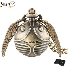 تصویر ساعت جیبی کوارتز مدل HP با طراحی رetro برند yash Retro Style HP Flying Ball Quartz Pocket Watch