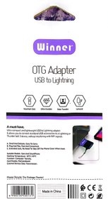 تصویر تبدیل usb به لایتینیگ برند winner مدل WOO6 با بهترین کیفیت otg آیفون) 