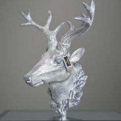 تصویر دیوارکوب گوزن ۲ خاکستری Resin deer wall decor