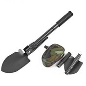 تصویر بیلچه تاشو چند کاره ارتشی با قطب نما و کیف 