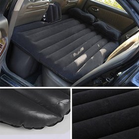 تصویر تشک بادی داخل ماشین car air bed + پمپ باد 
