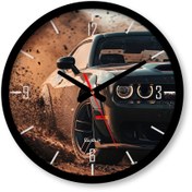 تصویر ساعت دیواری بزرگ راویتا طرح ماشین کد 3644 