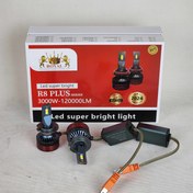 تصویر هدلایت نور سفید رویال مدل m8 pro (R8 pluse) پایه h7 