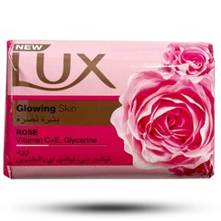 تصویر صابون لوکس Lux مدل Glowing Skin با رایحه گل رز هر عدد ۱۷۰گرم پک ۶ تایی 