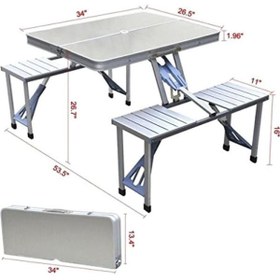 تصویر میز قابل حمل مسافرتی آلومینیوم 