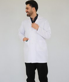 تصویر روپوش پزشکی مردانه سفید 