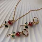 تصویر نیم‌ست گل رز زنانه برند YSX کد 42 - نقره ای 