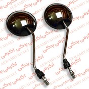 تصویر آینه گرد هوندا متین خودرو Mkz ساوینی فابریک پشت استیل کد 791222 ایینه متین خودرو اینه mkz