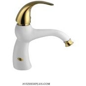 تصویر شیر روشویی البرز روز مدل جوکر شیری طلامات AlborzRooz Basin Faucet, Joker Milk-Gold