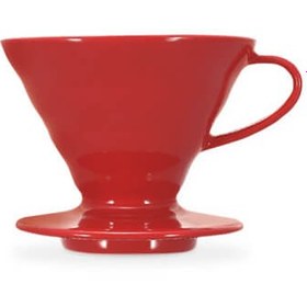 تصویر قهوه ساز v60 دریپر سرامیکی قرمز 1 تا 2 فنجان 