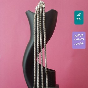 تصویر دستبند نقره مردانه کد 330 به وزن 9 گرم و نیم و 21 سانت کار وارداتی و خارجی بافت بسیار محکم و زیبا عیار 925 نقره خارجی 