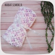 تصویر پتو نوزادی دستبافت سایز ۸۰ در ۹۰ ضد حساسیت طرح شطرنجی 