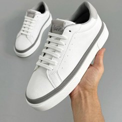 تصویر ونس مردانه مدل پول اند بیر STWD سفیدطوسی (pull and bear STWD) Vans pull and bear STWD white gray men's sports shoes (pull and bear STWD)