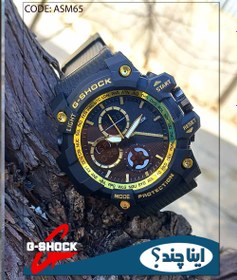 تصویر ساعت مچی مردانه جیشاک دو زمانه ساعت GSHOCK کد ASM65 