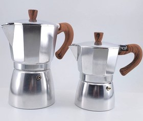 تصویر موکاپات 6کاپ استیل دسته چوبی 