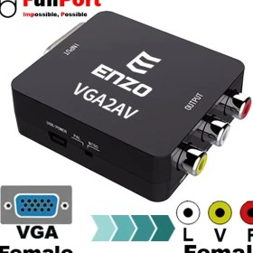 تصویر مبدل VGA به RCA انزو مدل VG-52 ENZO VG-52 VGA to RCA Converter