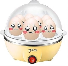 تصویر Wtrtr Egg Cooker,Multifunctional Egg Boiler Electric, Egg Steamer Maker, Egg Cooker Rapid with Auto Shut Off Feature Judith.WTR-601 (Yellow-1) 