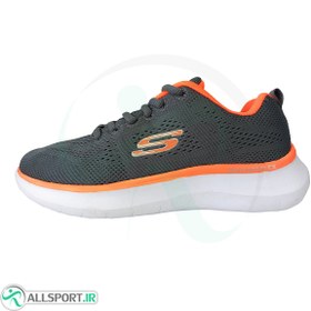 تصویر کتانی رانینگ زنانه اسکیچرز طرح اصلی Skechers Quantom -Flex Grey Orang 