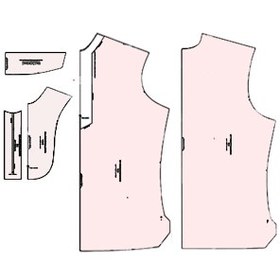 تصویر الگو پیراهن یقه زیپ دار مردانه 