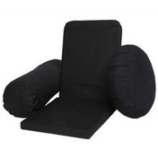 تصویر بلوک یوگا مشکی مردانه و زنانه صندلی مدیتیشن + مجموعه سه گانه REMEGE 