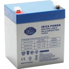 تصویر باتری خشک 12 ولت 4.5 آمپر ساعت برند ibiza power 