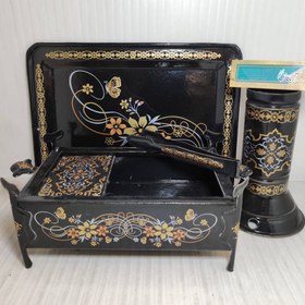 تصویر منقل لعابی ست اسپندی ۲۸*۲۳ 